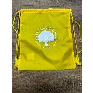 Burnt Oak PE bag with school logo YELLOW