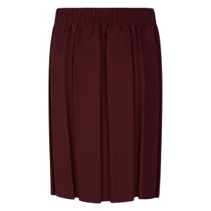 Box Pleat Skirt  Maroon 