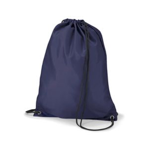 Woodside PE Bag navy with school logo 