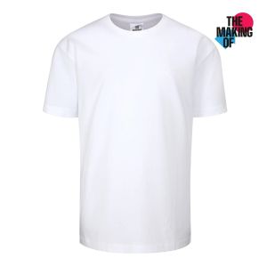 Lessness White pe tshirt with logo 